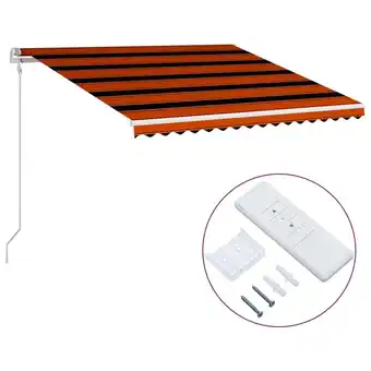 fonQ vidaXL Luifel automatisch uittrekbaar 400x300 cm oranje en bruin aanbieding