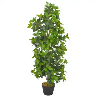 fonQ vidaXL Kunstplant met pot laurierboom 120 cm groen aanbieding