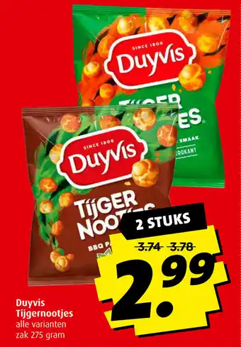 Boni Duyvis Tijgernootjes 275g aanbieding