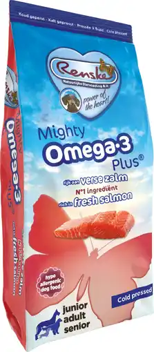 Intratuin Renske hondenvoer Mighty Omega-3 Plus zalm 3 kg aanbieding