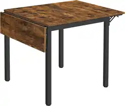 Amazon VASAGLE eettafel, inklapbare keukentafel voor 2-4 personen, voor kleine ruimtes, vintage bruin-zwart KDT077B01 aanbieding