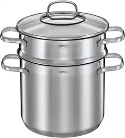 Amazon Rösle Elegance Pastapan, Diameter 20 cm, 5 l, Roestvrij Staal 18/10, Glazen Deksel, Pasta-Inzet, Geschikt voor Inductie, Vaat aanbieding