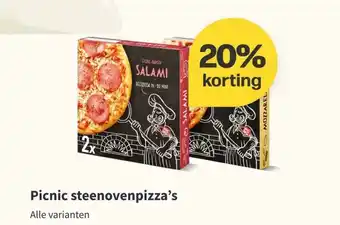 Picnic steenoven pizza's mozzarella aanbieding