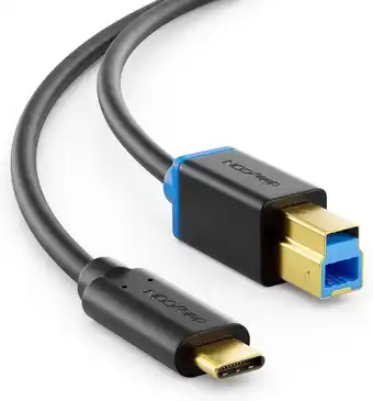 Amazon deleyCON 0,5m USB 3.0 Printerkabel Scannerkabel - Stekker Type 3.1 - USB C naar USB B - 5 Gbit/s Datakabel voor bijv. Compute aanbieding