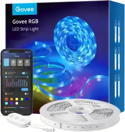 Amazon Govee Wifi-LED-strip, 5 m, smart RGB, app-bediening, kleurverandering, muzieksynchronisatie, werkt met Alexa en Google Assist aanbieding