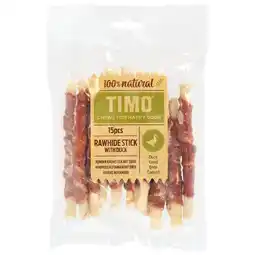 Pets Place Timo Runder Kauwstick - Hondensnacks - Eend 12 cm 150 g aanbieding