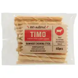 Pets Place Timo Rund Kauwstaaf - Hondensnacks - Rund 13 cm 40 stuks Medium aanbieding