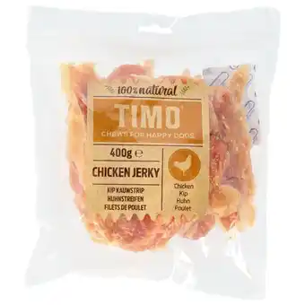 Pets Place Timo Kip Kauwstrip - Hondensnacks - Kip 400 g aanbieding