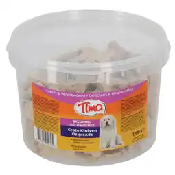 Pets Place Timo Koekjes Grote Kluiven Emmer - Hondensnacks - Gevogelte Vlees 1.2 kg aanbieding