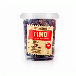 Pets Place Timo Blokjes Runderhart Emmer - Hondensnacks - Rund 330 g aanbieding