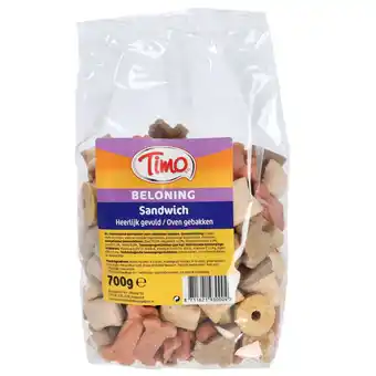 Pets Place Timo Koekjes Sandwich Mix - Hondensnacks - 700 g aanbieding