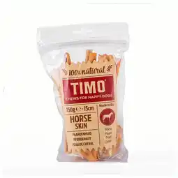 Pets Place Timo Paardenhuid - Hondensnacks - Paardenvlees 15 cm 150 g aanbieding