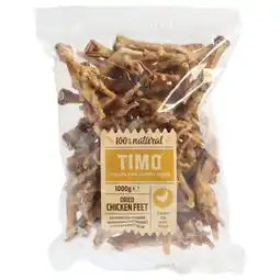 Pets Place Timo Kippenpoten Gedroogd - Hondensnacks - 1 kg aanbieding