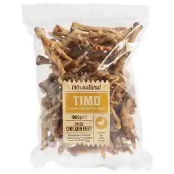 Pets Place Timo Kippenpoten Gedroogd - Hondensnacks - 1 kg aanbieding