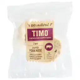 Pets Place Timo Varkensneus Gepoft - Hondensnacks - 80 g aanbieding