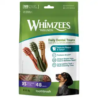 Pets Place Whimzees Tandenborstel Stazak - Hondensnacks - Dental 48x6.4 cm 48 stuks Xsmall aanbieding