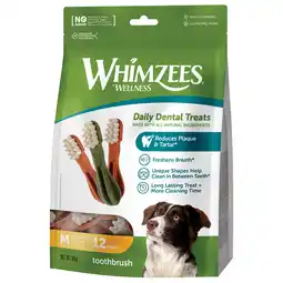 Pets Place Whimzees Tandenborstel Stazak - Hondensnacks - Dental 12x11.4 cm 12 stuks Medium aanbieding