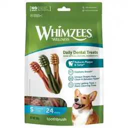 Pets Place Whimzees Tandenborstel Stazak - Hondensnacks - Dental 24x8.6 cm 24 stuks Small aanbieding