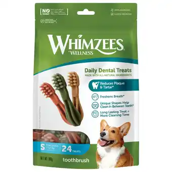 Pets Place Whimzees Tandenborstel Stazak - Hondensnacks - Dental 24x8.6 cm 24 stuks Small aanbieding