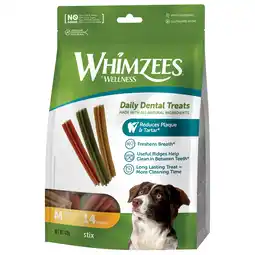 Pets Place Whimzees Stix Stazak - Hondensnacks - Dental 14 stuks Medium aanbieding