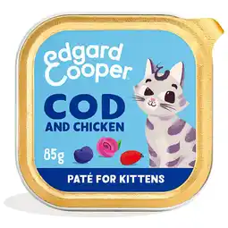 Pets Place Edgard&Cooper Kuipje Paté Voor Kittens - Kattenvoer - Kabeljauw Kip 85 g aanbieding