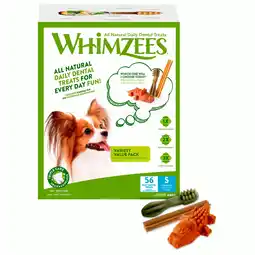 Pets Place Whimzees Variety Box - Hondensnacks - Dental 840 g 56 stuks Small aanbieding