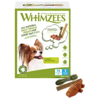 Pets Place Whimzees Variety Box - Hondensnacks - Dental 840 g 56 stuks Small aanbieding