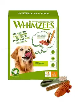 Pets Place Whimzees Variety Box - Hondensnacks - Dental 840 g 14 stuks Large aanbieding