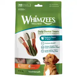 Pets Place Whimzees Tandenborstel Stazak - Hondensnacks - Dental 6x14.5 cm 6 stuks Large aanbieding