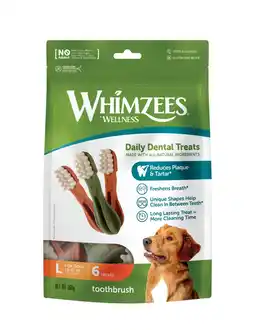 Pets Place Whimzees Tandenborstel Stazak - Hondensnacks - Dental 6x14.5 cm 6 stuks Large aanbieding