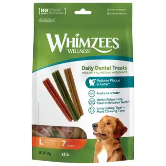 Pets Place Whimzees Stix Stazak - Hondensnacks - Dental 7x17.8 cm 7 stuks Large aanbieding