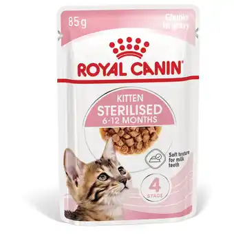 Pets Place Royal Canin Kitten Sterilised Gravy - Kitten-Kattenvoer - 12x85 g aanbieding