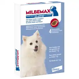 Pets Place Milbemax Milbemax Kauwtablet Kleine Hond - Anti wormenmiddel - 12 g 4 tab 1 Tot 5 Kg aanbieding