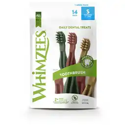 Pets Place Whimzees Tandenborstel 2-Weeks Voordeel Verpakking - Hondensnacks - Dental 8.6 cm 230 g 14 stuks Small aanbieding