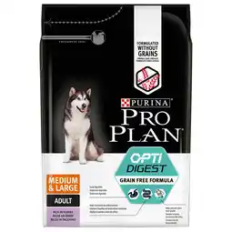 Pets Place Pro Plan Dog Adult Medium & Large Sensitive Digestion Grain Free Kalkoen - Hondenvoer aanbieding