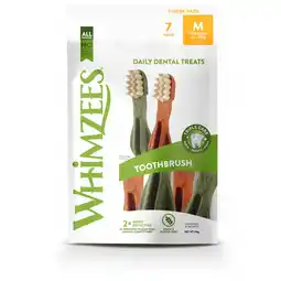 Pets Place Whimzees Tandenborstel 1-Weeks Voordeel Verpakking - Hondensnacks - Dental 11.4 cm 230 g 7 stuks Medium aanbieding