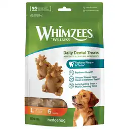 Pets Place Whimzees Egel Stazak - Hondensnacks - Dental 6x7.6 cm 6 stuks Large aanbieding