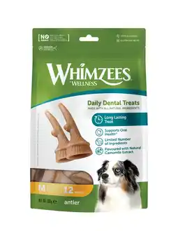 Pets Place Whimzees Antler Stazak - Hondensnacks - 12 stuks Medium aanbieding