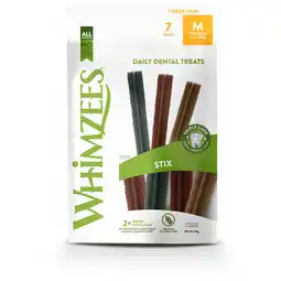 Pets Place Whimzees Stix 1-Week Voordeel Verpakking - Hondensnacks - Dental 230 g 7 stuks Medium aanbieding