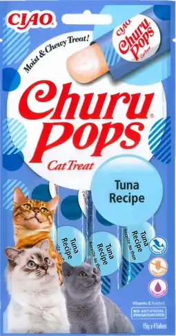 Pets Place Inaba Churu Pops - Kattensnack - Tonijn 15 g 4 stuks aanbieding