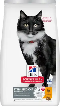 Pets Place Hill's Feline Senior Sterilised Cat - Kattenvoer - Kip 1.5 kg aanbieding