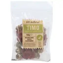 Pets Place Timo Rawhide Natural Bone - Hondensnacks - Eend 150 g aanbieding