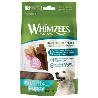 Pets Place Whimzees Puppy Value Bag - Hondensnacks - 14 stuks Puppy M/L aanbieding