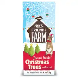 Pets Place Tiny Friends Farm Russel Rabbit Christmas Trees - Knaagdiersnack - Broccoli 120 g aanbieding