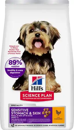 Pets Place Hill's Canine Adult Sensitive Stomach & Skin Small & Mini - Hondenvoer - Kip 1.5 kg aanbieding