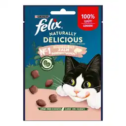 Pets Place Felix Naturally Delicious - Kattensnack - Zalm Spinazie 50 g aanbieding