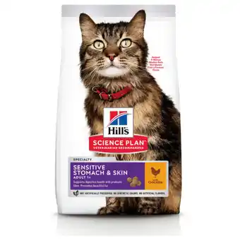 Pets Place Hill's Feline Adult Sensitive Stomach & Skin - Kattenvoer aanbieding