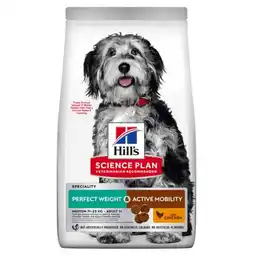 Pets Place Hill's Canine Adult Perfect Weight & Active Mobility Medium Kip - Hondenvoer aanbieding