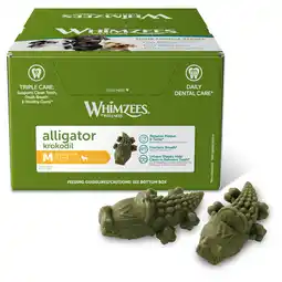 Pets Place Whimzees Bulk Box Alligator - Hondensnacks - 65 stuks Adult M aanbieding