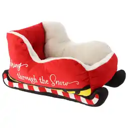 Pets Place Adori Xmas Arreslee Plush - Hondenmand - 55x45x27 cm Rood aanbieding